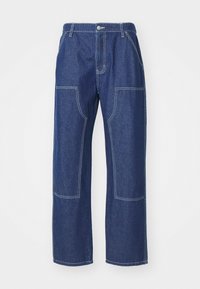 WORKER KNEE PATCH - Avar lõikega teksad - dark blue wash