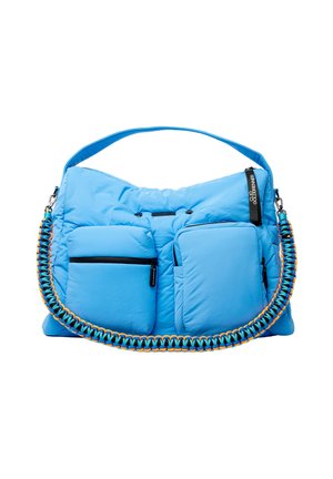 Handbag - electric blue apple