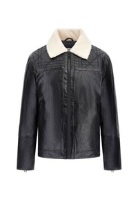 Veste en similicuir - schwarz