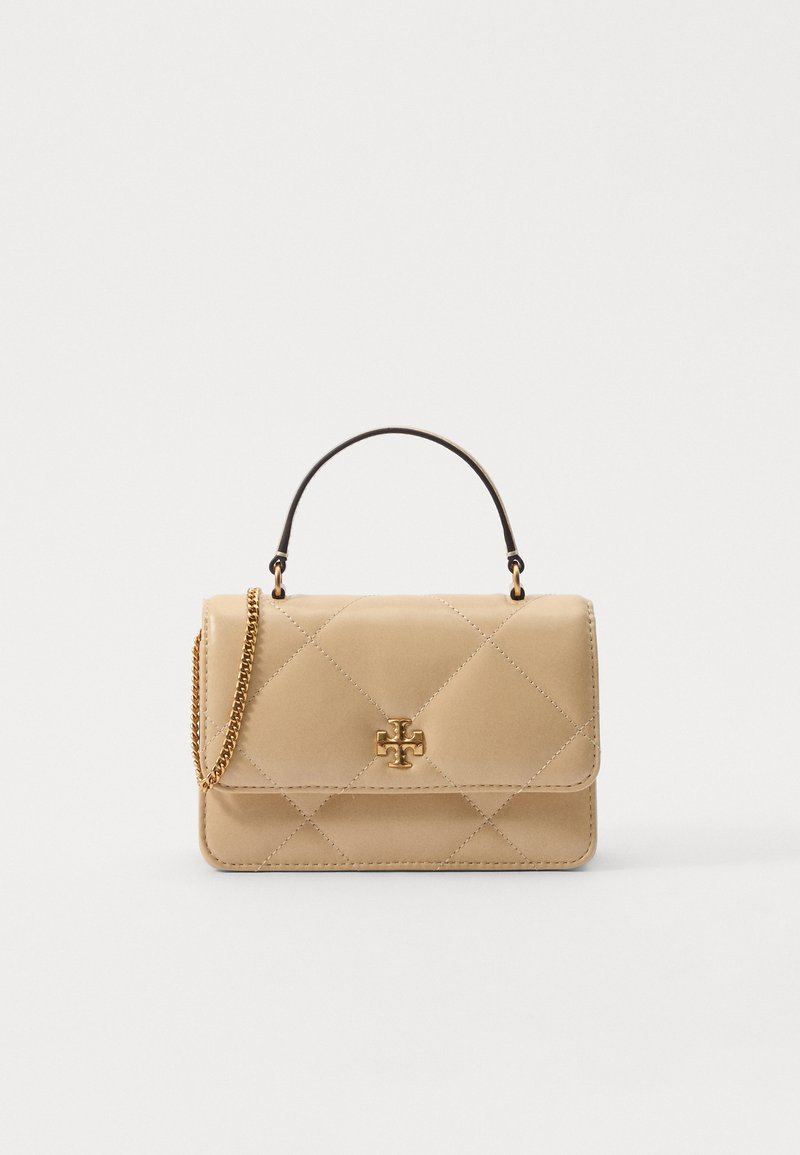 Tory Burch - KIRA DIAMOND MINI HANDLE CHAIN WALLET - Handtasche - vanilla soft serve, Vergrößern