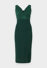 V NECK PLUNGE MIDI DRESS - Robe de soirée - green