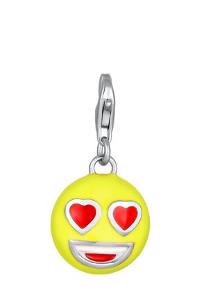 SMILING FACE HEART CHARM - Pendant - silberfarben