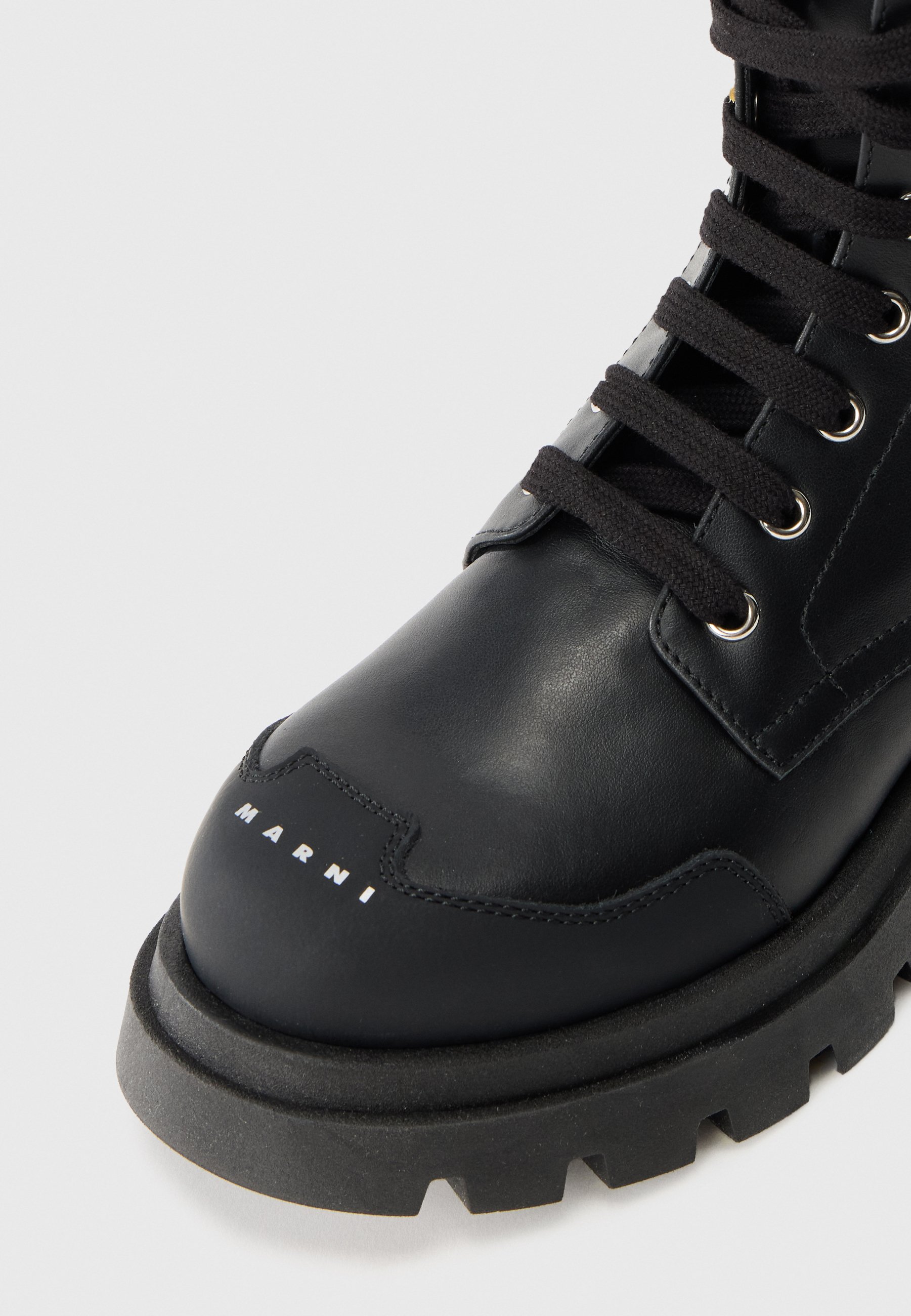 靴 MARNI Ankle Black Leather Boots Dada Combat Ankle Boots - Marni - Leather - Black