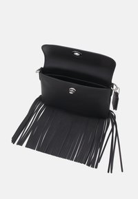 COACH GLOVETANNED FRINGE BAG - Sac bandoulière - black