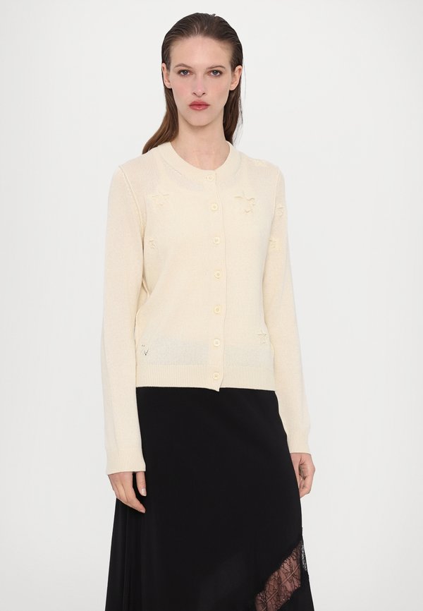 ALPHA SECO STARS USED - Cardigan - ecru3