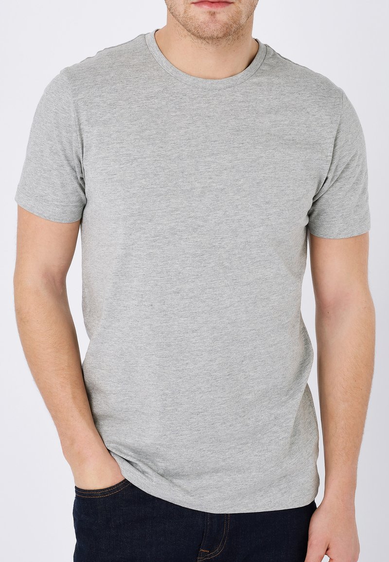 Next CREW NECK - T-shirt basic - mottled grey/grijs gemêleerd - Zalando.nl