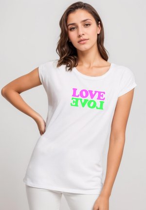 CLASSIC ROLL UP  D-LOLO - Print T-shirt - white