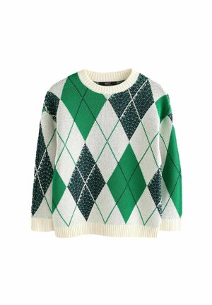 CREW NECK - Svetrík - green argyle pattern
