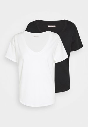 2 PACK - T-shirts basic - black/white