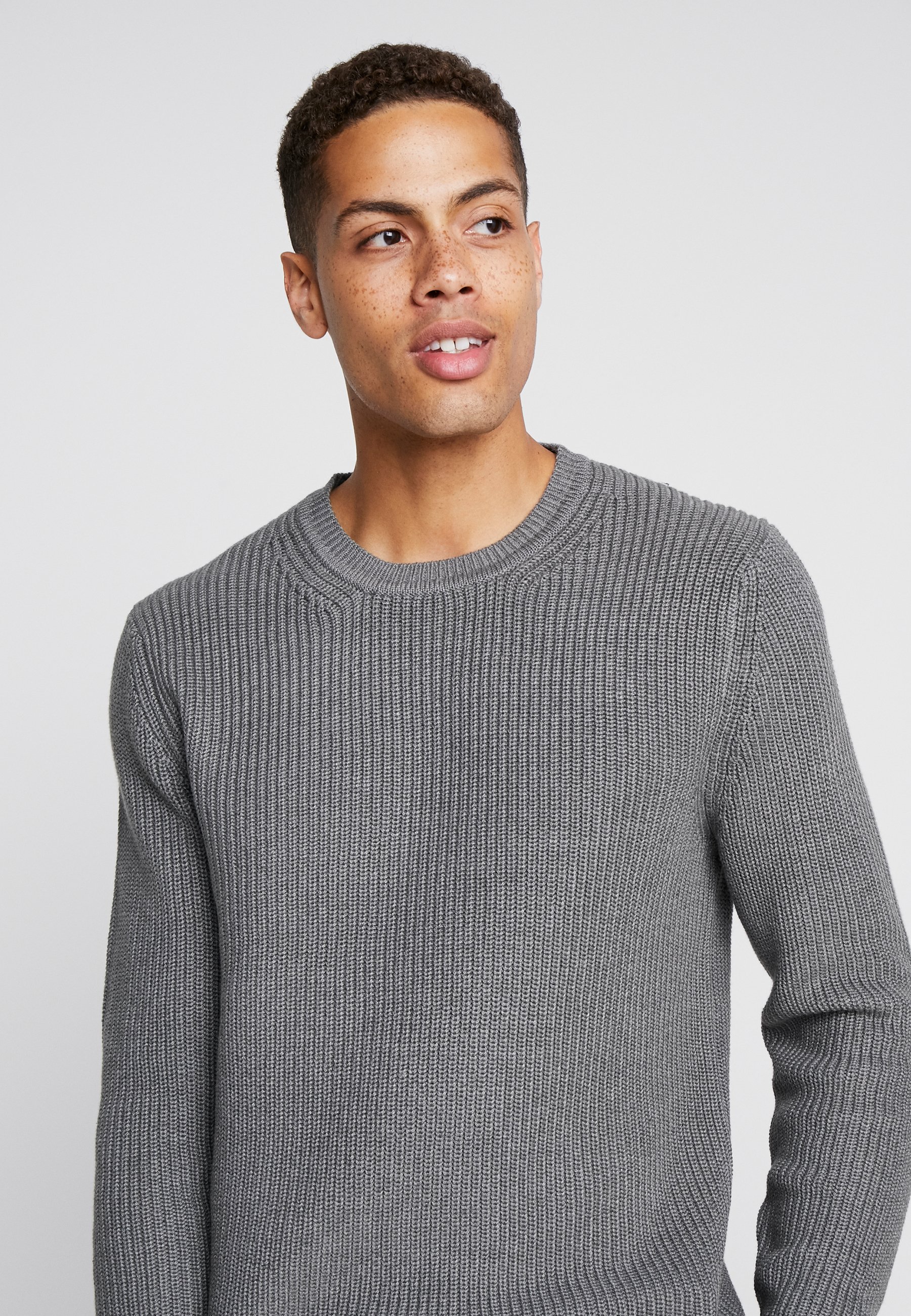 Petrol Industries CREW NECK Strikkegenser bright steel Petrol Industries CREW NECK - Strikkegenser - black