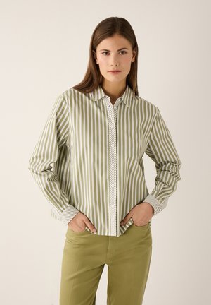 KASTIGE LANGARM GESTREIFT - Overhemdblouse - green/white