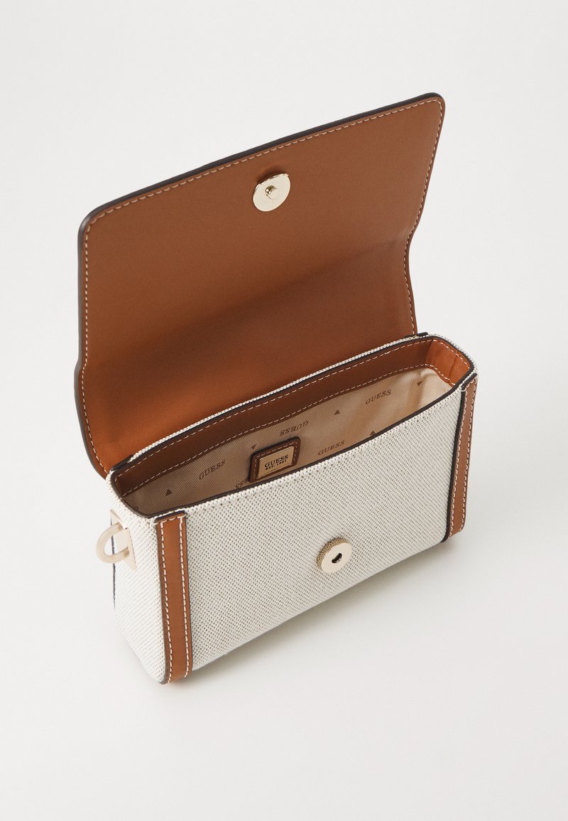 Sac à épaule GUESS Sebina – Modèle Bucket En Coton, Couleur Natural/Orange