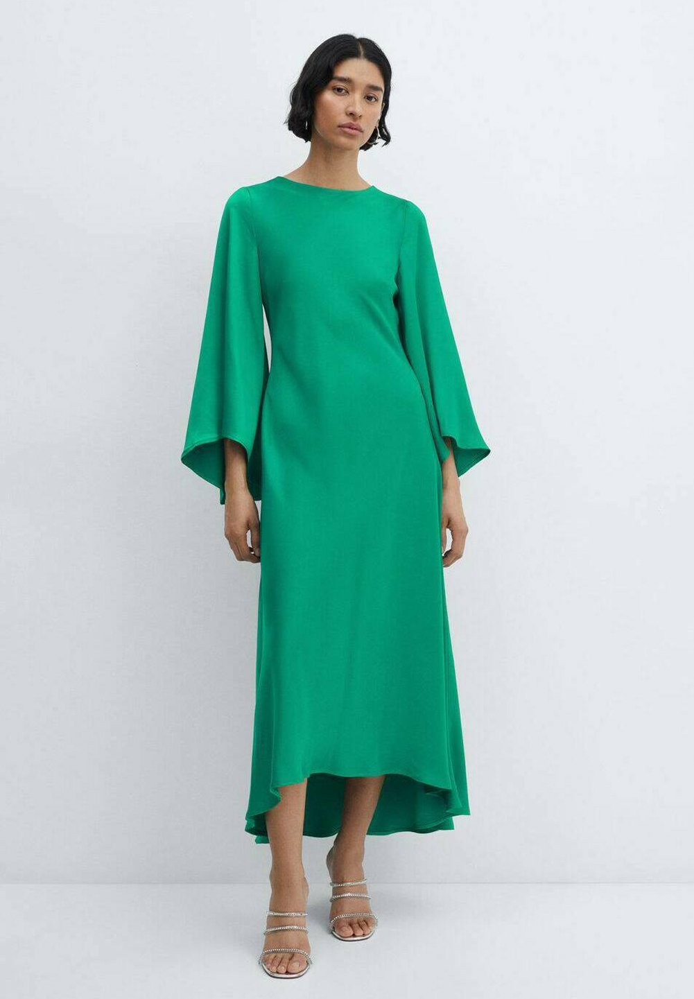 green maxi dress mango Green Ruffle Mango Long Dress by Mango Capsule Collection