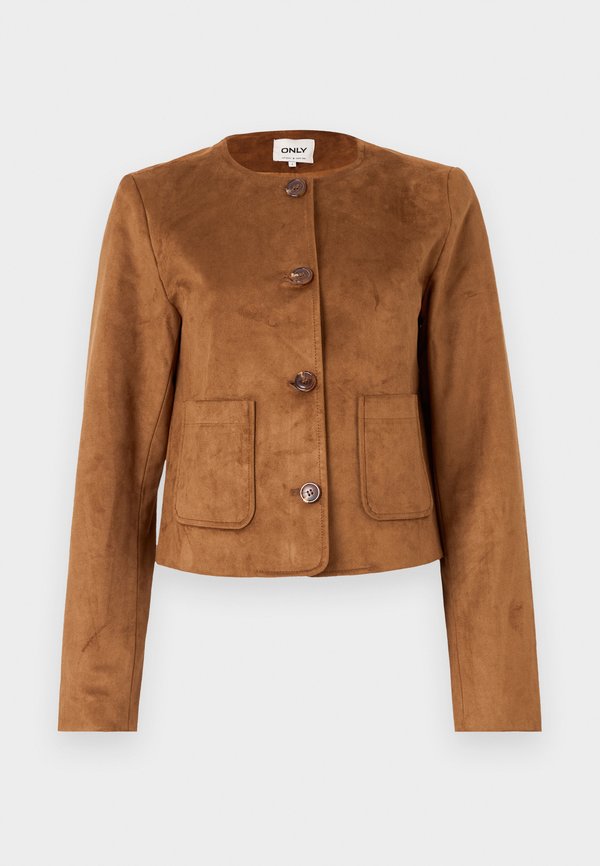 ONLTULIP JACKET  - Faux leather jacket - cognac3