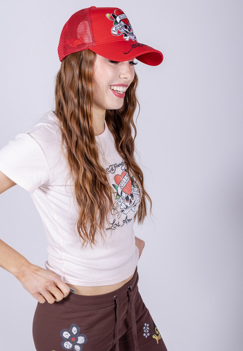 Ed Hardy LOVE-SLOWLY TWILL FRONT - Gorra - red