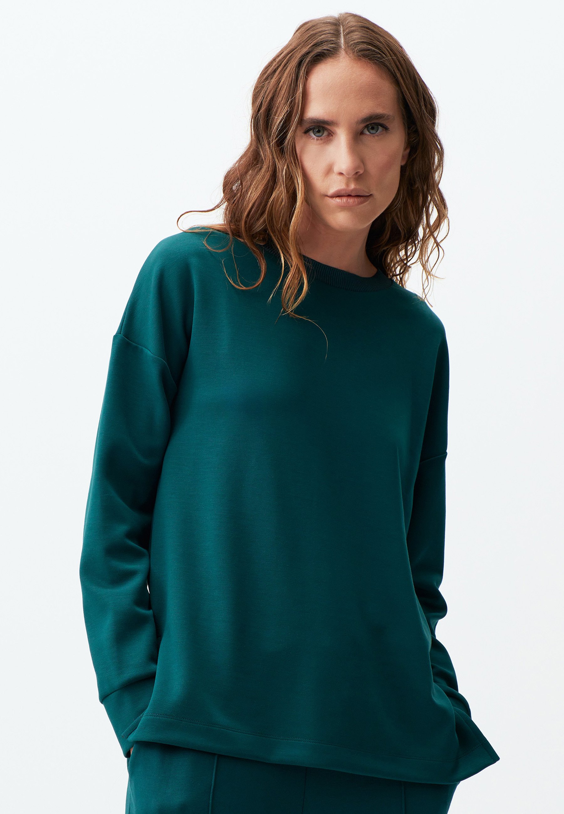 Jimmy Key CREW NECK LONG SLEEVED - Sweatshirt - dark green/vert foncé -  ZALANDO.FR