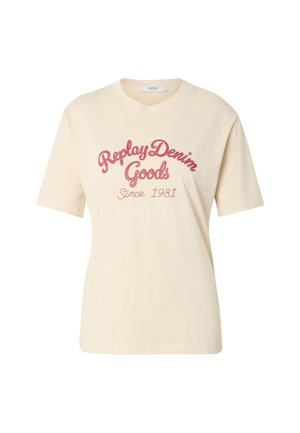 Replay, T-SHIRTS FP - T-shirt print - eggnog