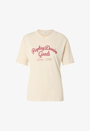 Replay, T-SHIRTS FP - T-shirt print - eggnog