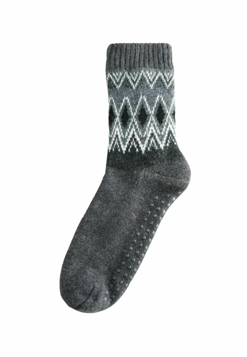 Next Strømper - grey fairisle pattern