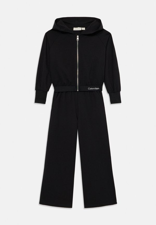 LOGO TAPE PUNTO ZIP SET - Tracksuit bottoms