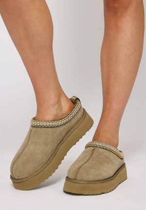 SLIP ON PLATFORM - Slippers - taupe