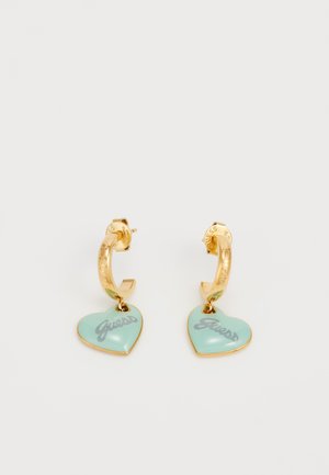 VINTAGE GUESS - Earrings - yellow gold-coloured/turquoise