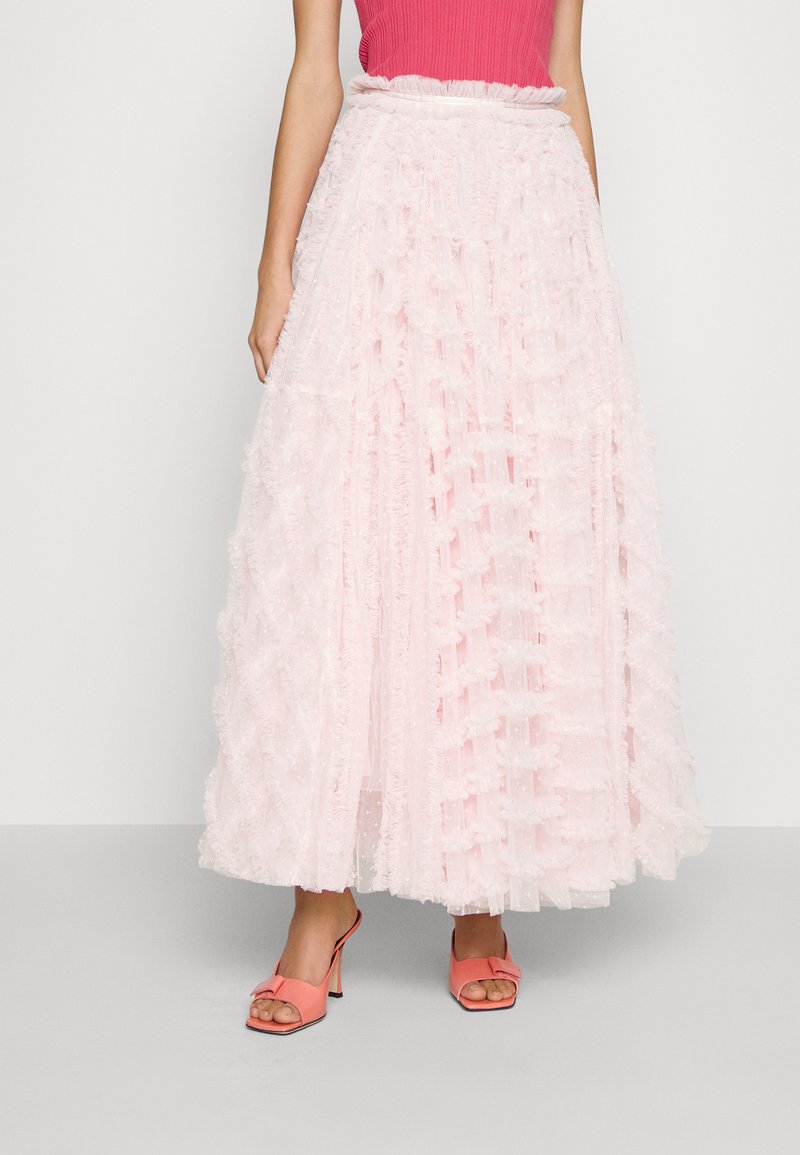 Needle & Thread FLORENCE RUFFLE ANKLE SKIRT Maxirock sky pink/pink