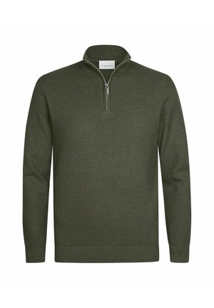 PROFUOMO, THE STRUCTURE HALF ZIP - Jersey de punto - green