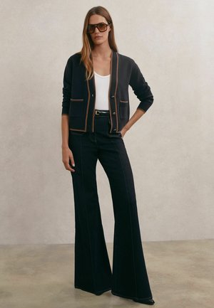 REGULAR FIT LOUISA  - Kardigán - navy camel