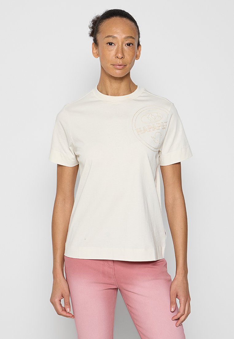 Napapijri T-shirt print crème Napapijri T-shirt print crème