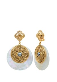 Satellite Paris POSITANO CABOCHON AND CRYSTAL - Boucles d'oreilles - white