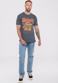 Paradiso Clothing SLIPKNOT LIBERATE DIP DYE WASH - Print T-shirt - black