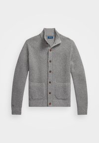 WAFFLE-KNIT WOOL-COTTON CARDIGAN - Cardigan - fawn grey heather