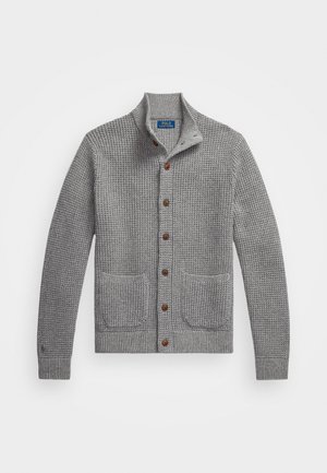 Polo Ralph Lauren WAFFLE-KNIT WOOL-COTTON CARDIGAN - Cardigan - fawn grey heather