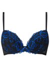 PADDED PLUNGE - Modrček „push-up“ - black/blue