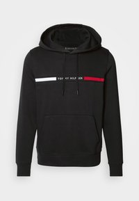 CHEST INSERT HOODY - Majica s kapuljačom - black