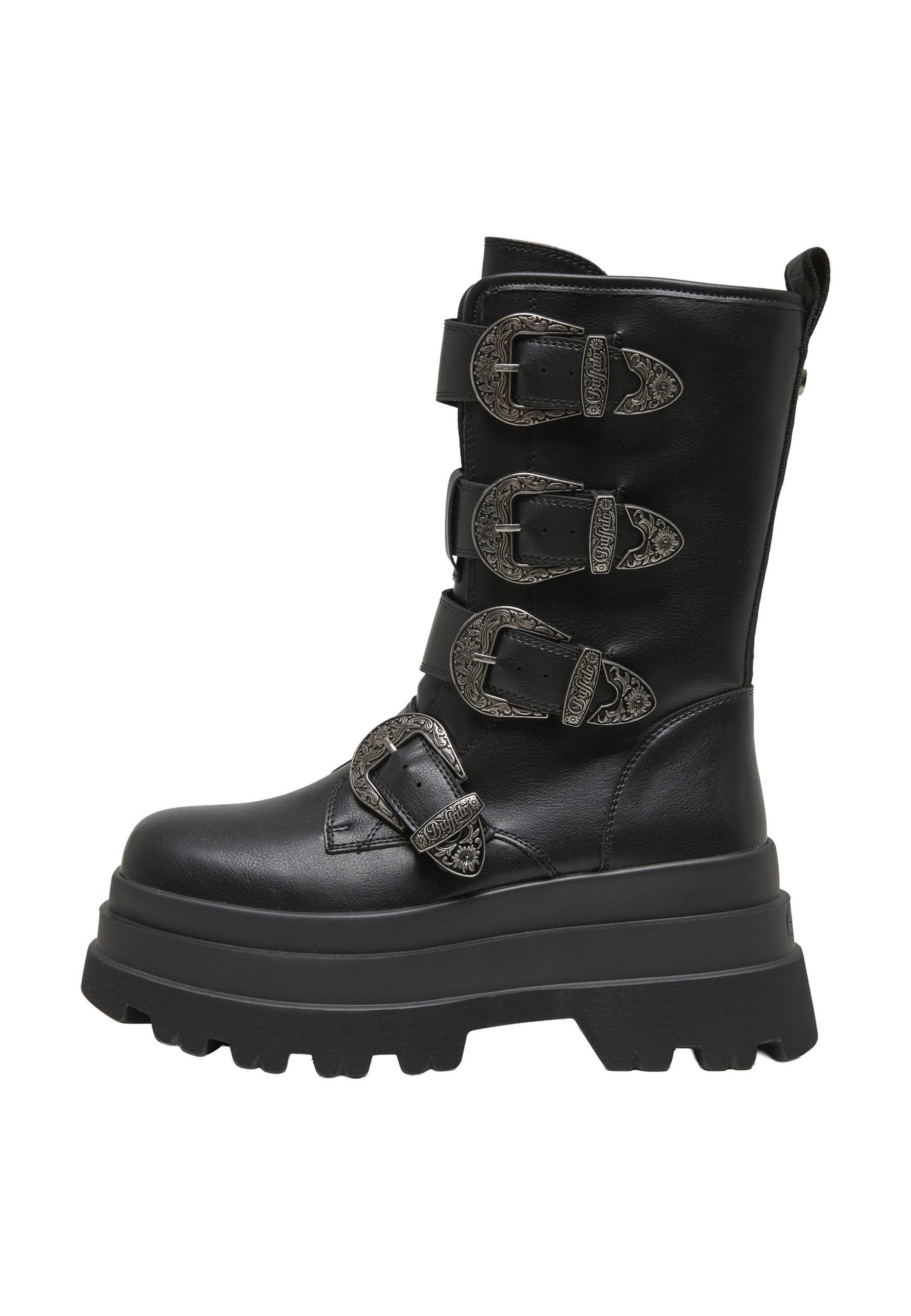 靴 BUFFALO BOBS leather boots Y2K archive Buffalo JUPITER WEST MB MID - Cowboy/Biker boots - black - Zalando