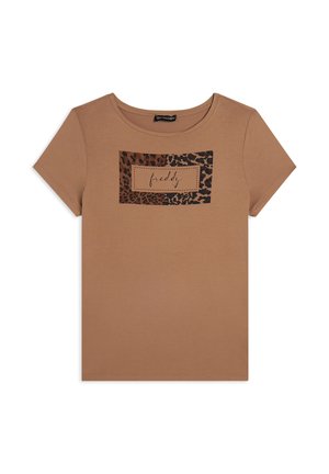 ANIMALIER E STRASS - T-shirt imprimé - brown