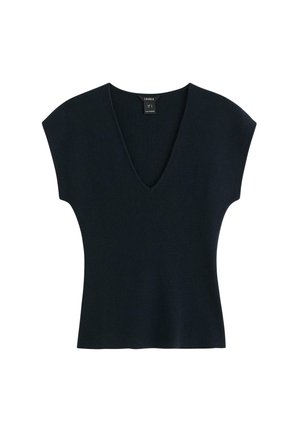 Lindex, LINDEX FINE-KNIT TOP LINDEX - T-shirts basic - dark blue