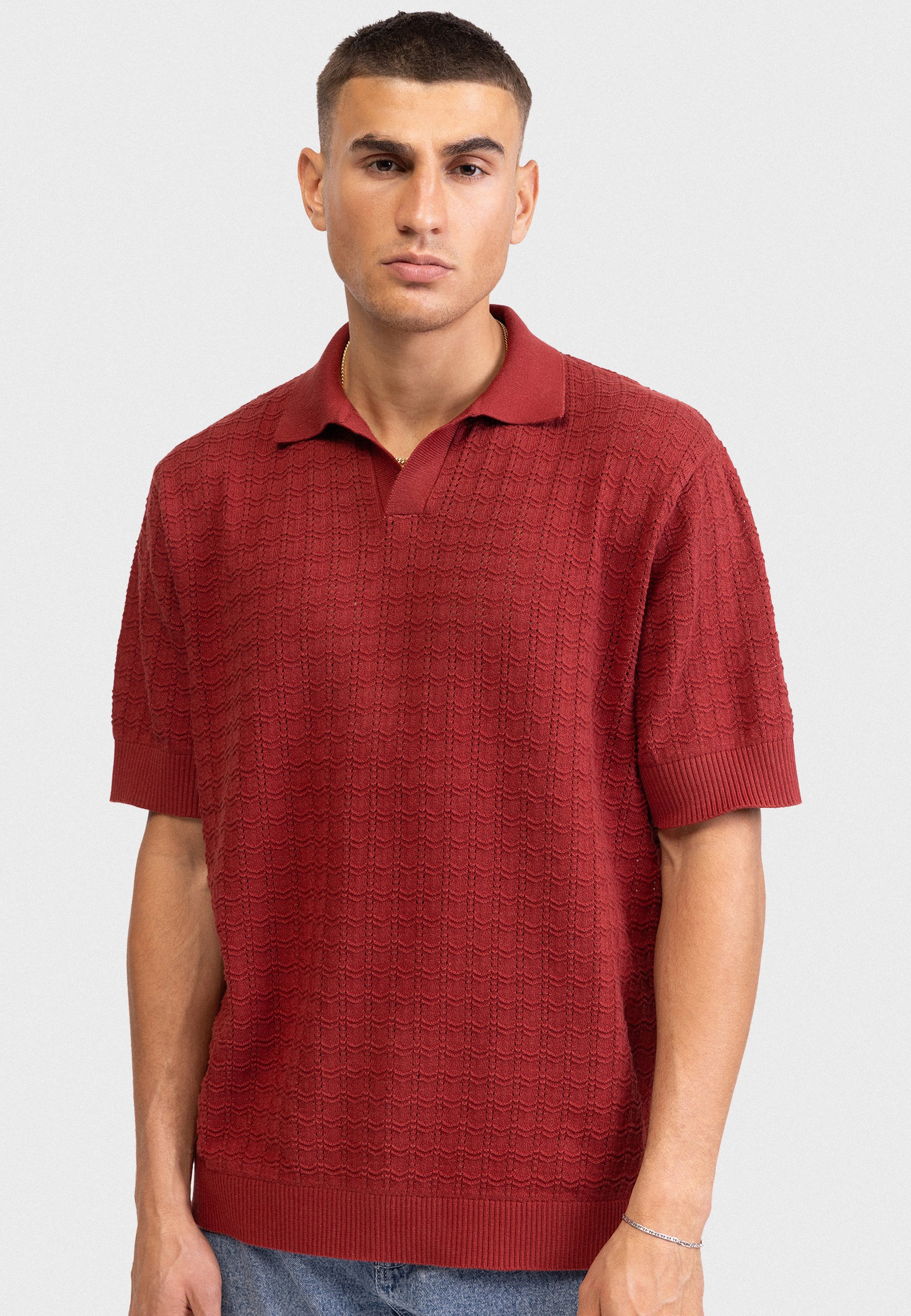 Redefined Rebel WILDER - Polo shirt - rosewood/bordeaux - Zalando.ie