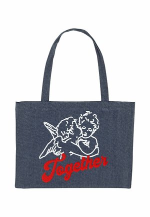 TOGETHER PRINT - Shopping Bag - blue