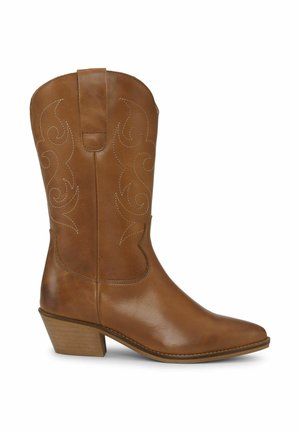 EMINA - Cizme cowboy/biker - cognac