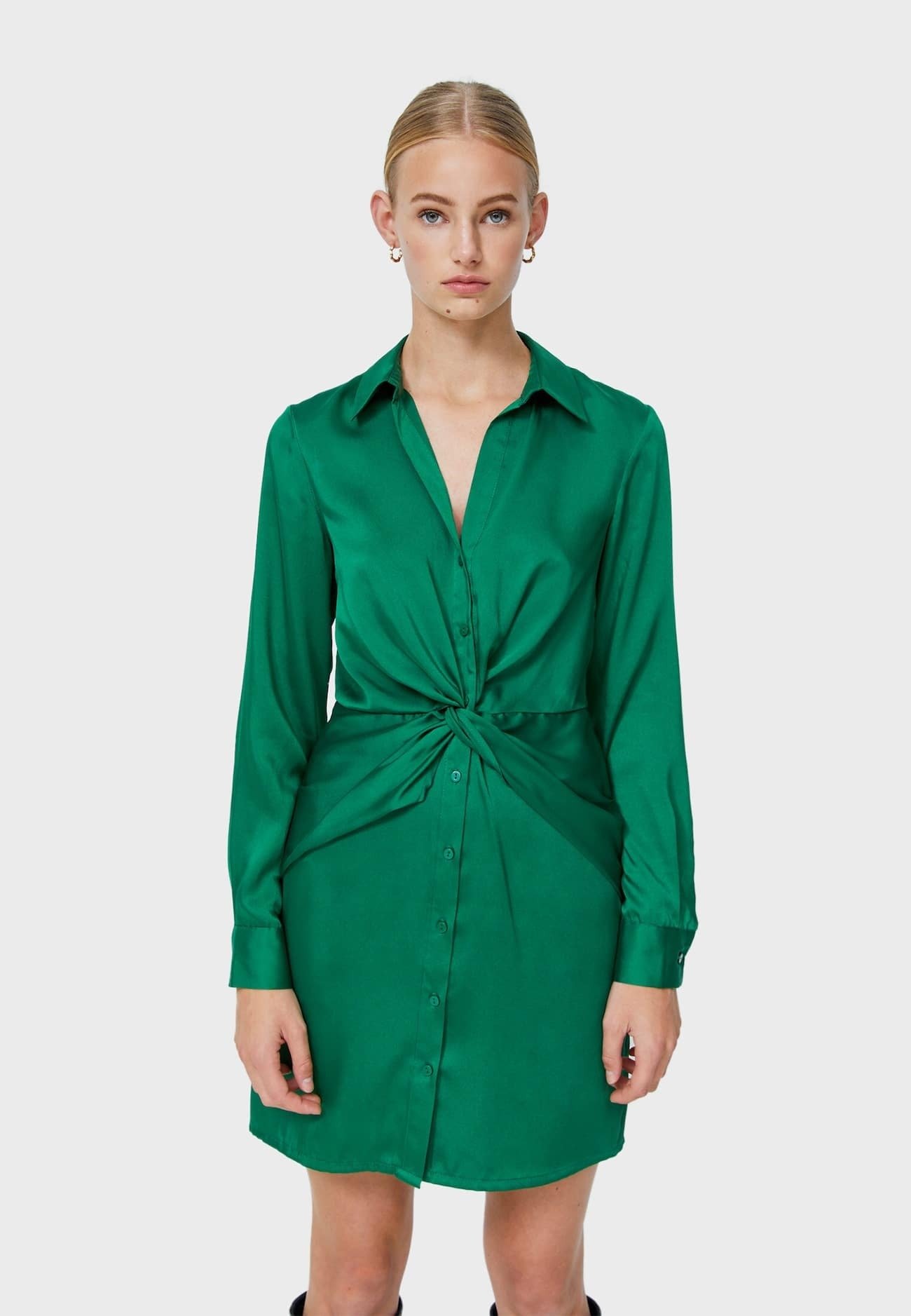 robe verte stradivarius