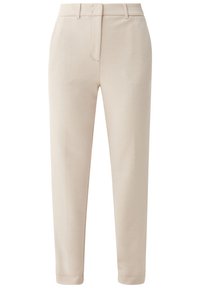 s.Oliver BLACK LABEL REGULAR MET PERSPLOOIEN - Broek - beige