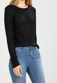 VILA Jersey de punto - black