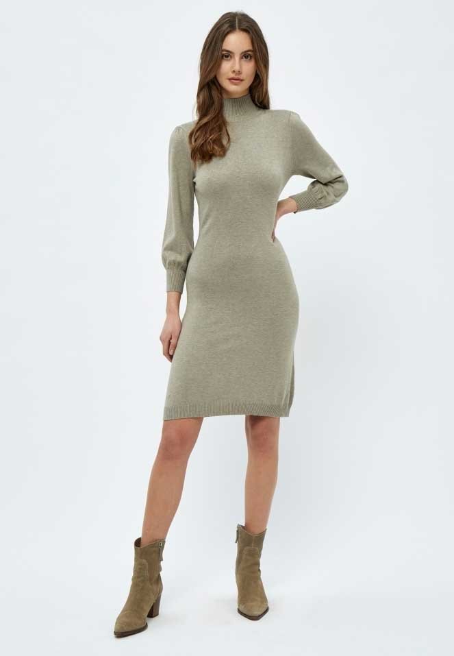 button knit mini dress Milly Faux Leather Trim Dress - Black