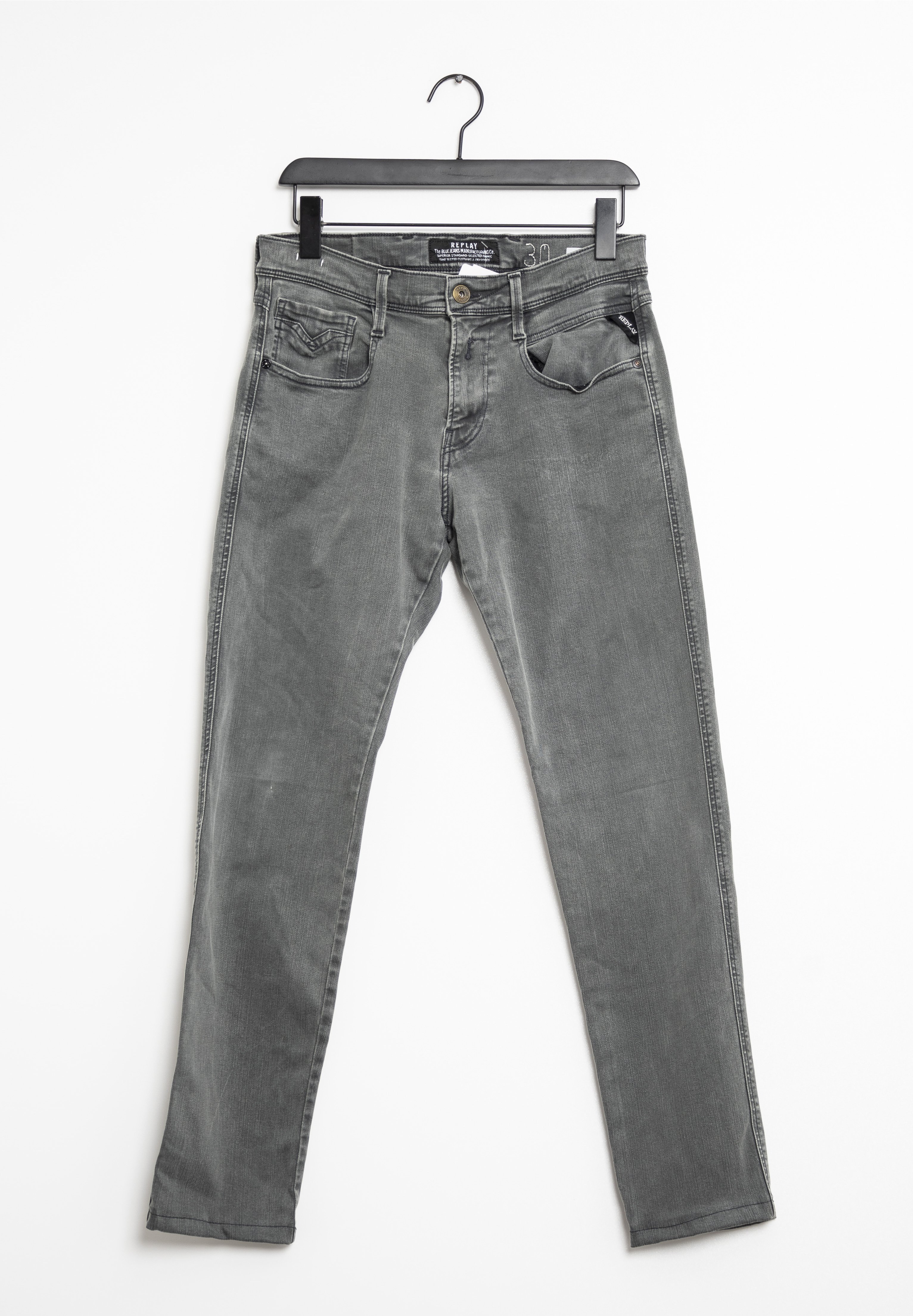 Replay Straight leg jeans - grey/grey denim - (Pre-owned