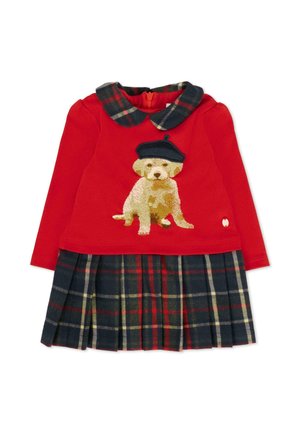 CASUAL MANICA LUNGA - Vestito di maglina - red