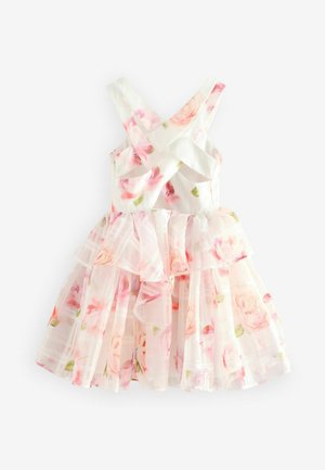 Baker by Ted Baker REGULAR FIT FLORAL BURNOUT CROSS BACK  - Freizeitkleid - white