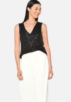 WITH SEQUINS - Blouse - black